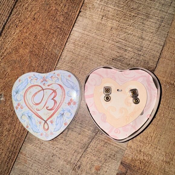 Brighton Maria Earrings Two Tone Retired - Picture 2 of 7